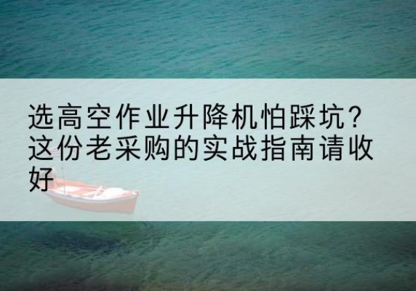 东西湖高空作业升降机厂家推荐-选高空作业升降机怕踩坑？这份老采购的实战指南请收好