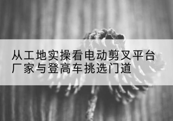 东西湖电动剪叉升降平台厂家-从工地实操看电动剪叉平台厂家与登高车挑选门道